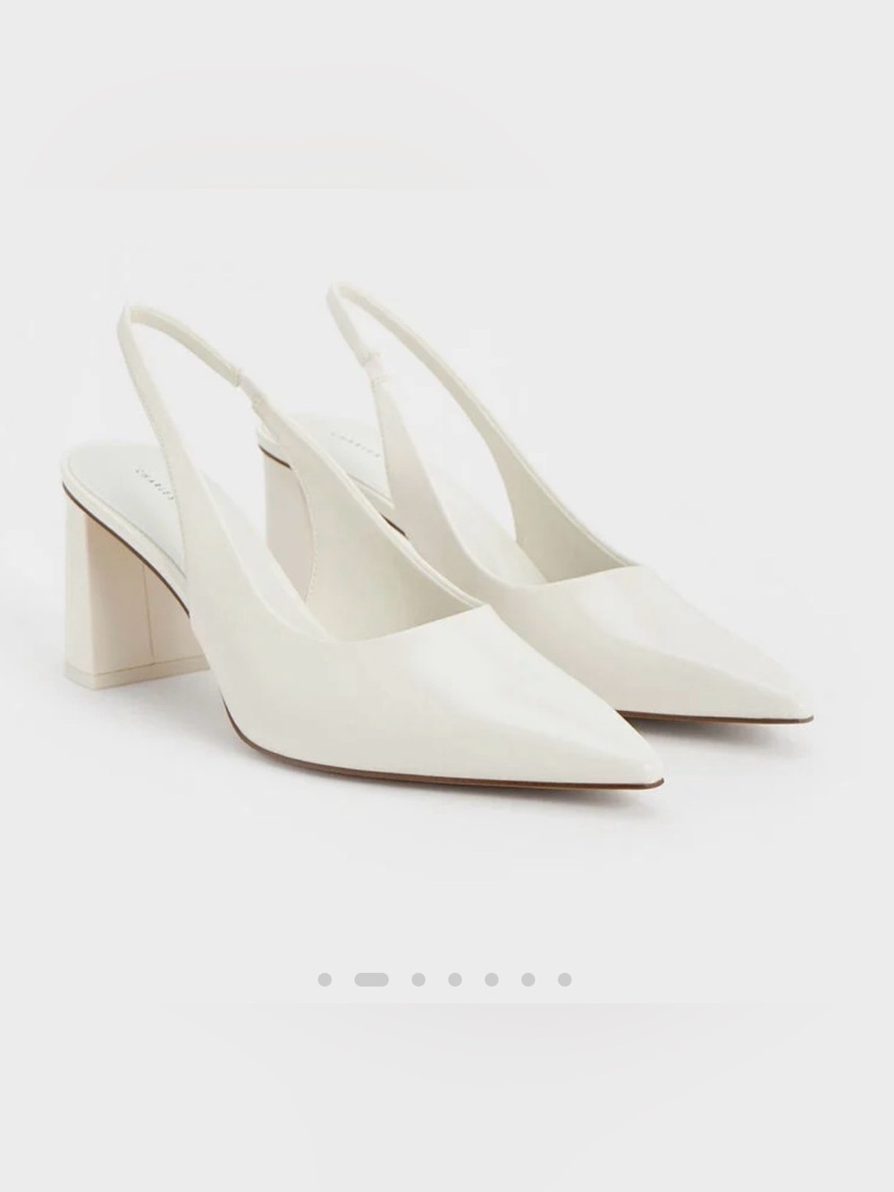 Charles & Keith Slingback Pumps in White
